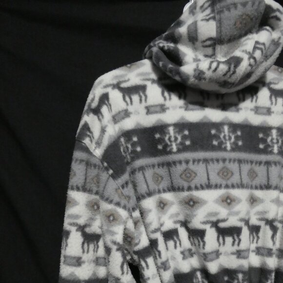 Vintage | CABIN CREEK | medium | Hooded Fleece Anorak Zip-Up Jacket - Picture 11 of 16